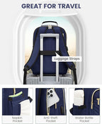 LOVEVOOK Laptop Backpack Purse for Women, Work Business Travel Computer Bags - Image 4