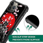 for iPhone 15 Pro Case, Sakura Japanese Samurai Pattern Graphic Design Girl Boy - Image 6