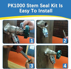 PK1000 Stem Seal Kit Fits For Arrowhead Brass Stem Rebuild Parts Kit Replace - Image 7