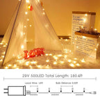Super-Long 180FT 500 LED Christmas String Lights Indoor Outdoor, 13 Modes Warm - Image 6