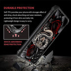 for Samsung Galaxy S21 Case, Entwined Rose Snake Pattern Graphic Design Girl - Image 5