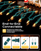 Brightown Clear Christmas String Lights, 100-Count 25ft Incandescent Bulb Mini - Image 2