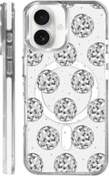 Case for iPhone 16 Plus, Disco Ball Grayish White Phone Case Design，for Women by Toulas