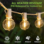 Mlambert 100Ft LED Outdoor String Lights, Dimmable Waterproof G40 Globe Patio - Image 3