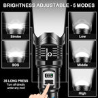 Super Bright Flashlight High Lumens 100000 Rechargeable, Strong 50W LED - Image 3