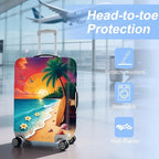 ANNA QUEEN Tropical Sunset Beach Luggage Cover, Stretchable Suitcase Protector - Image 3