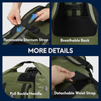 Haimont Waterproof Dry Backpack IPX7 Roll-top Dry Large Marine Dry Bag - Image 4