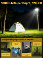 LED Work Light Rechargeable Outdoor, 13000mAh Work Flood Lights 10000LM - Image 2