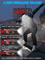 LED Headlamp Flashlight, 1000lumens 230° Broadbeam Headlight, USB Rechargeable - Image 5