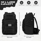 Maelstrom Tactical Backpack for Men, Water Resistant 40L Military Backpack - Image 4