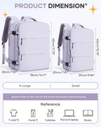 coofay Travel Backpack Carry On Flight Aapproved Personal Item Travel Bag - Image 3