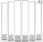 6 Pack Under Cabinet Lighting Wireless, 68 LED Rechargeable Battery Motion by BuyNow