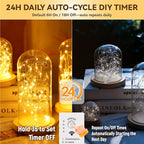 HXWEIYE Rechargeable Fairy Lights Battery Operated, DIY Timer & 8 Modes - Image 4