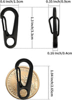 SWATOM Small Mini Carabiner Clip Tiny Spring Snap Hook Keychains Micro - Image 2