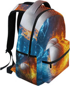 Wamika Baseball Ice Fire Boy Backpack Sports Ball School Backpack Kid Girl - Image 5