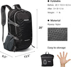 Packable Lightweight Backpack 40L, Ripstop Nylon Foldable Traveling Daypack - Image 2