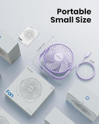 Gaiatop USB Desk Fan, 3 Speeds Strong Airflow, 5.5 Inch Portable 90° Rotate - Image 7