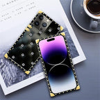 Compatible with iPhone 14 Pro Max Case, Shiny Black Sofa Crystal Luxury Golden - Image 6
