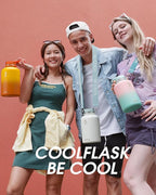 Coolflask Water Bottle with Straw, 40 oz Insulated Metal Water Flask with Straw - Image 7