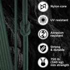 TECEUM 5/32" Paracord Rope 1000 – 1000ft / 200ft / 100ft / 50ft – Tactical - Image 3
