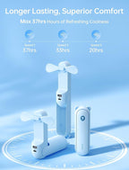 JISULIFE Handheld Fan with 4500 mAh Powerbank Max 40 Hours Runtime, Pocket - Image 3