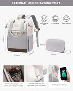 LOVEVOOK Laptop Backpack for Women, 15.6 Inch Work Laptop Bag - Image 4
