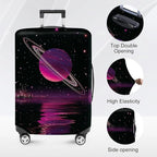ANNA QUEEN Cosmic Purple Saturn Luggage Cover-Stretchable, Water Resistant & - Image 2