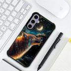 for Samsung Galaxy S24 S25 Case, Star Cave Hungry Wolf Pattern Graphic Design - Image 7