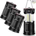 4 Pack Lantern Camping Essentials Lights, Led Flashlight by EZORKAS+LANTERN