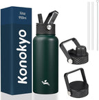 Konokyo 32 oz Insulated Water Bottle Stainless Steel Sport Bottles by Konokyo
