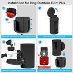 No Drill Wall Mount for Ring Outdoor Cam Plus, Easy Installation - Image 3