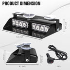 XRIDONSEN 2 in 1 Emergency Dash Lights Red White Volunteer Firefighter Lights - Image 6