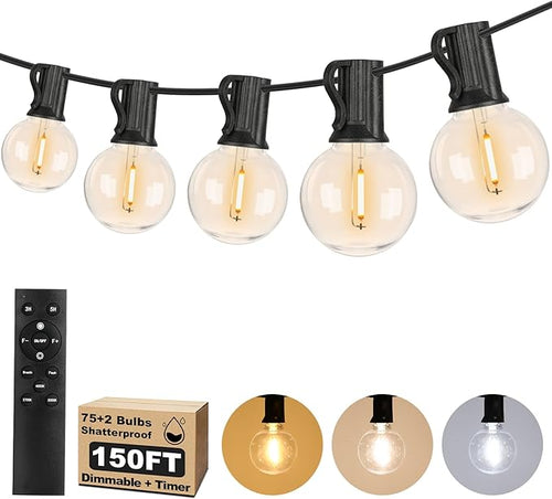 150FT LED Outdoor String Lights by BestChoiceforYourLife