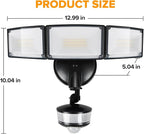 LUTEC 2 Pack 74W 8000 Lumen Motion Sensor Outdoor Lights, 5000K Daylight - Image 7