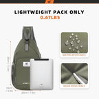 SKYSPER Sling Bag RFID Crossbody Sling Backpack Cross Body Shoulder Bag Travel - Image 5
