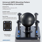 ARKON Mounts Drill-Base Mega Grip Phone Mount | Universal Phone Fit | 360° - Image 4