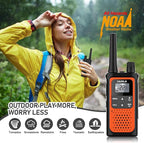 Rechargeable Walkie Talkies Long Range, 4 Pack Walkie Talkies - Image 4