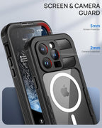 Lanhiem Magnetic for iPhone 15 Pro Case, IP68 Waterproof Dustproof Case - Image 7