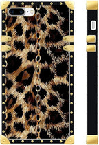 Compatible with iPhone 8 7 SE Case, Seamless Gold Chain Leopard Luxury Golden - Image 2