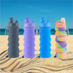 Collapsible Water Bottles 4 pack Travel Water Bottle Portable Hiking Water - Image 7