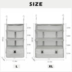 Surblue Hanging Closet Storage Bag Collapsible 3-Shelf Washable Oxford Fabric - Image 2