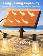 Brightever 120FT Solar String Lights Outdoor Waterproof, Patio Lights Solar - Image 3