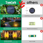 TomCare Solar Lights Outdoor 99 LED Higher & Larger Flickering Flame Solar - Image 3