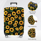 ANNA QUEEN Sunflowers Travel Luggage Cover -Stretchable Airplane Suitcase - Image 2