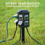 TiFFCOFiO Outdoor Power Strip Timer, Dusk to Dawn Light Sensor Countdown - Image 4