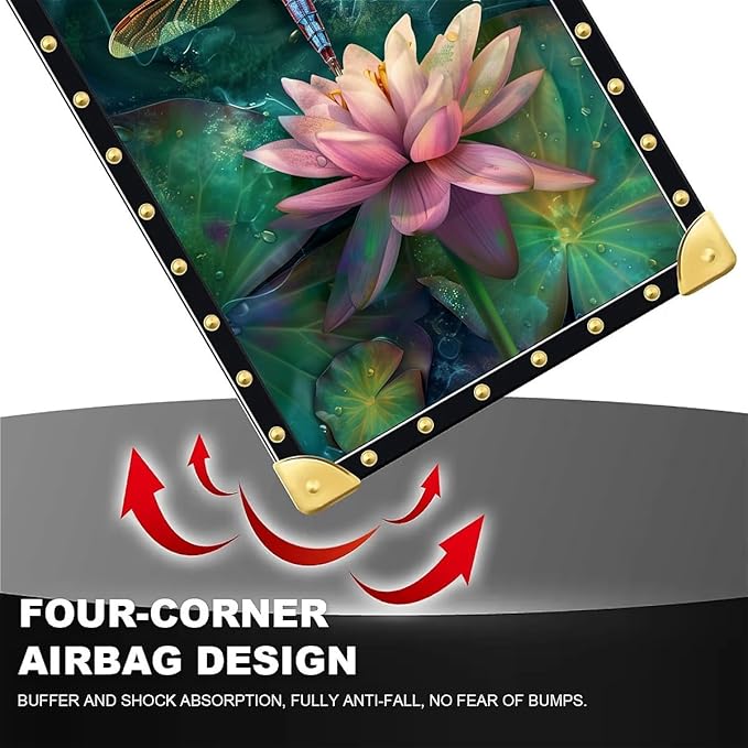 Compatible with iPhone 8 7 SE Case, Colourful Dragonfly Pink Lily Pads Luxury - Image 7
