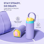POWCAN 18 oz Insulated Water Bottle: 2-in-1 Push-Button Spout & Quick-Flip Straw - Image 4