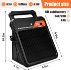 10 Miles Solar Electric Fence Charger 0.16J Portable Fence Energizer, Solar - Image 2
