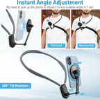 Magnetic Neck Phone Mount, Adjustable Chest Strap Neck Phone Holder - Image 3