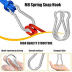 60PCS 3" Heavy Duty Spring Snap Hook, M8 5/16" Galvanized Steel Snap Hook - Image 3